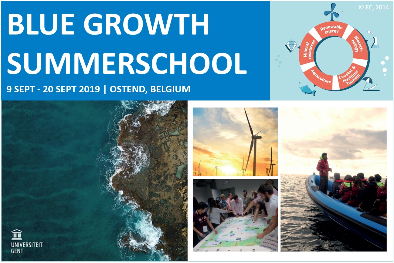 BGSS 2019: Blue Growth Summer School, 9-20 September 2019, Ostend, Belgium
